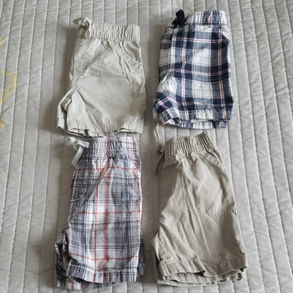 24 Months Four Short Plaid and Solid Bundle